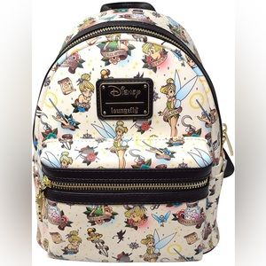 Loungefly Disney Tinkerbell Tattoo Print Backpack